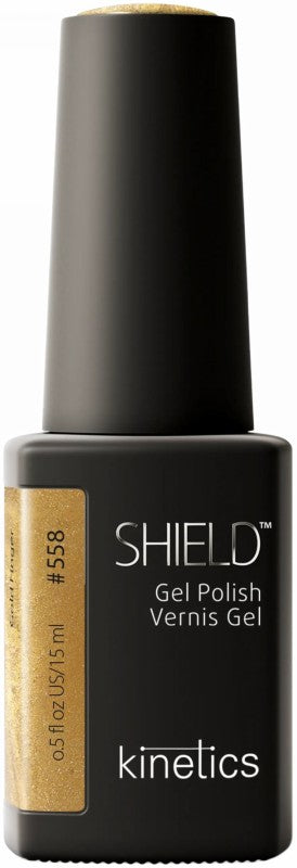 Gelinis nagų lakas SHIELD 558 Gold Finger KGP558N, 15 ml