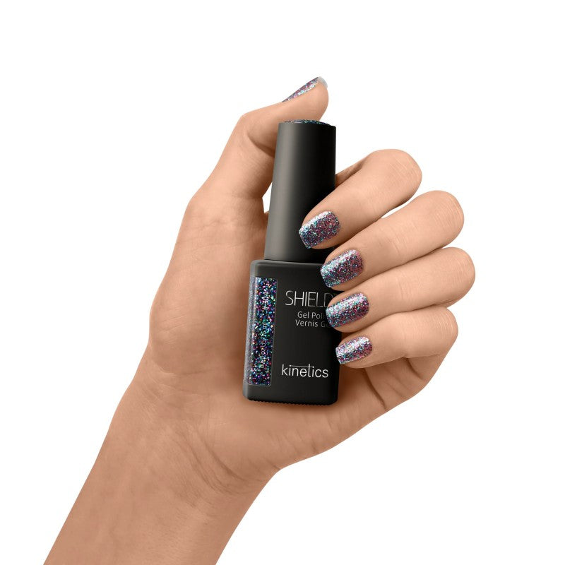 Gelinis nagų lakas SHIELD 304 Glitter Storm KGP304N, 15 ml