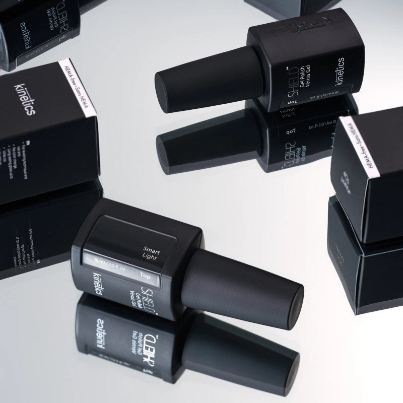 Kinetics viršutinis gelinio nagų lako sluoksnis SHIELD Smart Top Light KSSTL, 15 ml