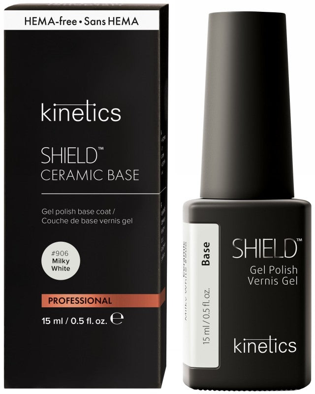 Kinetics gelinio nagų lako pagrindas su spalva Ceramic Base 906 Milky White KCB906, 15 ml
