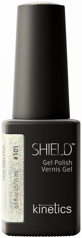 Gelinis nagų lakas SHIELD 101 Silver Fairy Dust KGP101N, 15 ml