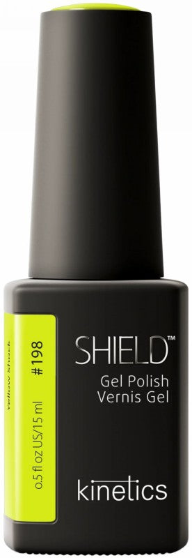 Gelinis nagų lakas SHIELD 198 Yellow Shock KGP198N, 15 ml