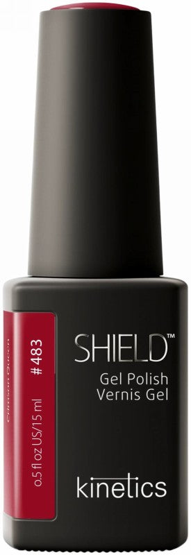 Kinetics gelinis nagų lakas SHIELD 483 Crismon Queen KGP483N, 15 ml