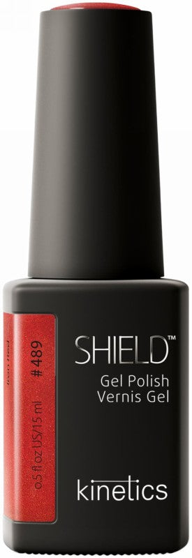 Kinetics gelinis nagų lakas SHIELD 489 Iron Red KGP489N, 15 ml
