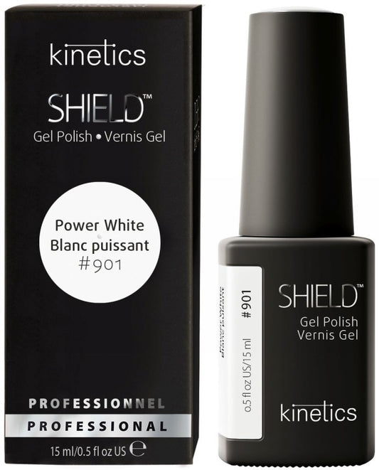 Kinetics gelinis nagų lakas SHIELD 901 Power White KGP901N, 15 ml