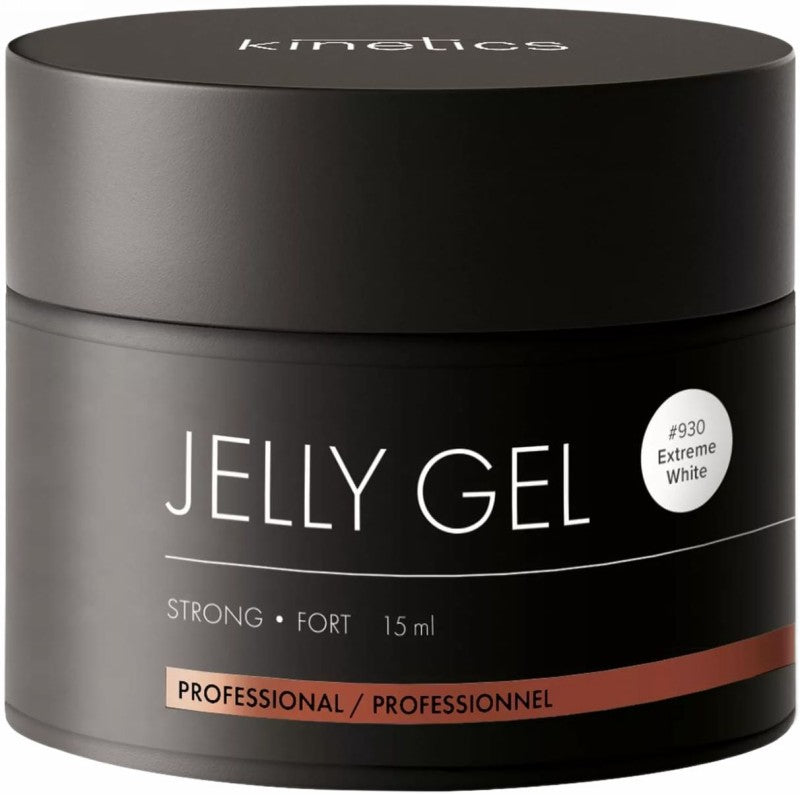 Kinetics gelis nagų priauginimui Jelly Gel Strong Extreme White KJGSEW15, 15 ml