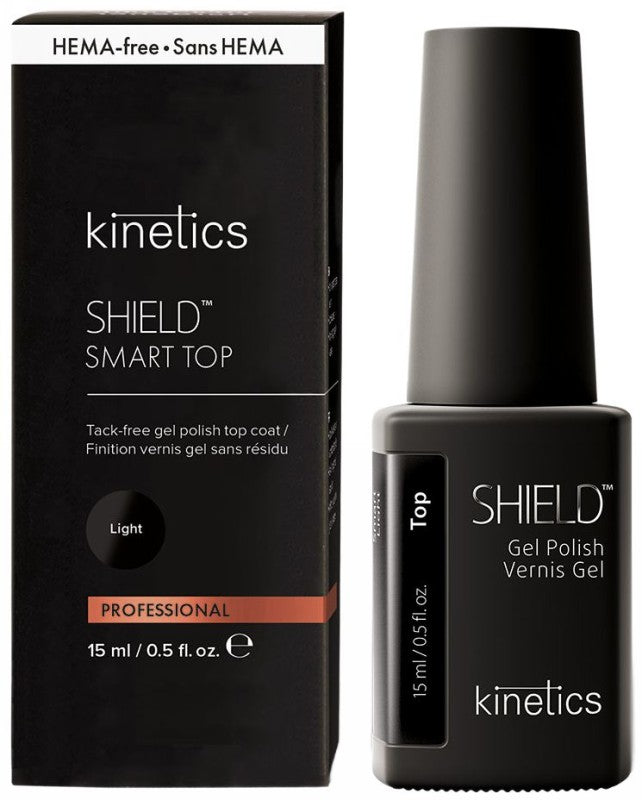 Kinetics viršutinis gelinio nagų lako sluoksnis SHIELD Smart Top Light KSSTL, 15 ml