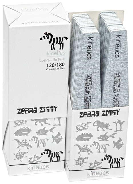 Kinetics dildė nagams Zebra Ziggy 120/180 KFKZZ, 1/28 vnt.