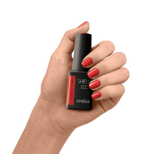 Gelinis nagų lakas SHIELD 489 Iron Red KGP489N, 15 ml