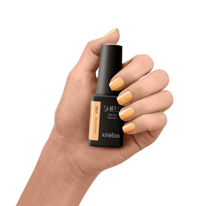 Gelinis nagų lakas SHIELD 582 Apricot Dust KGP582N, 15 ml
