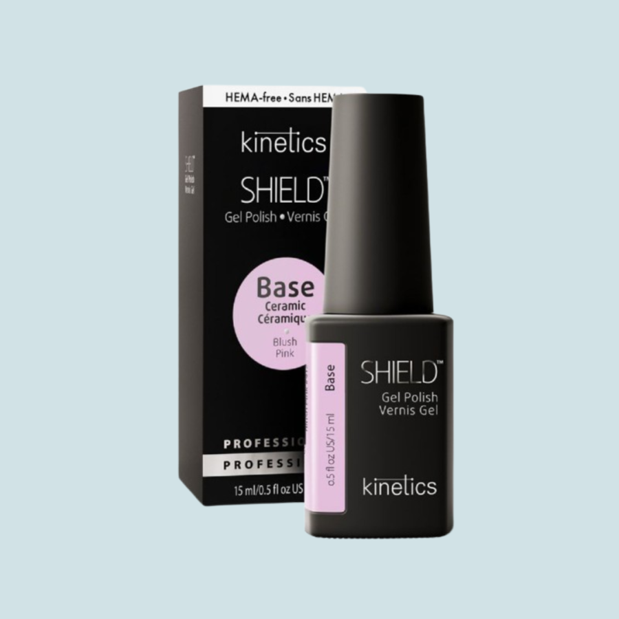 Gelio lako pagrindas su spalva Kinetics Shield Ceramic Base Blush Pink 913 KGPCB913, 15 ml