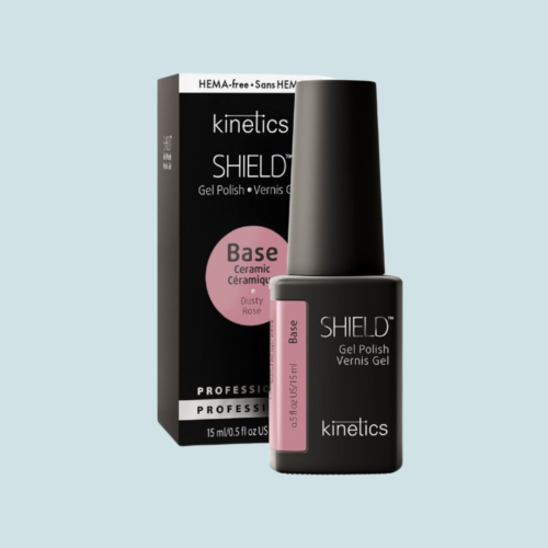 Gelio lako pagrindas su spalva Kinetics Shield Ceramic Base Dusty Rose 915 KGPCB915, 15 ml