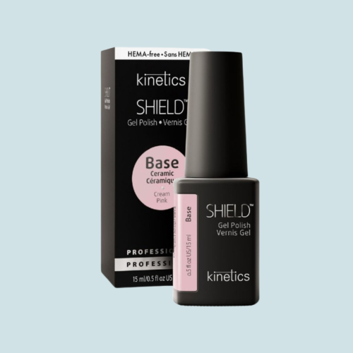 Gelio lako pagrindas su spalva Kinetics Shield Ceramic Base Cream Pink 917 KGPCB917, 15 ml