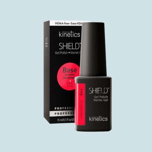 Gelio lako pagrindas su spalva Kinetics Shield Ceramic Base Fresh Coral 920 KGPCB920, 15 ml