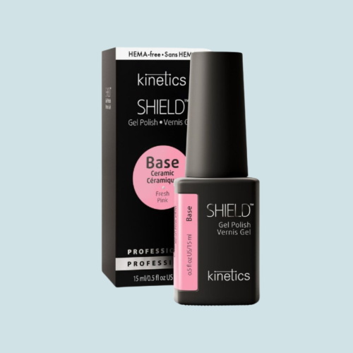 Gelio lako pagrindas su spalva Kinetics Shield Ceramic Base Fresh Pink 921 KGPCB921, 15 ml