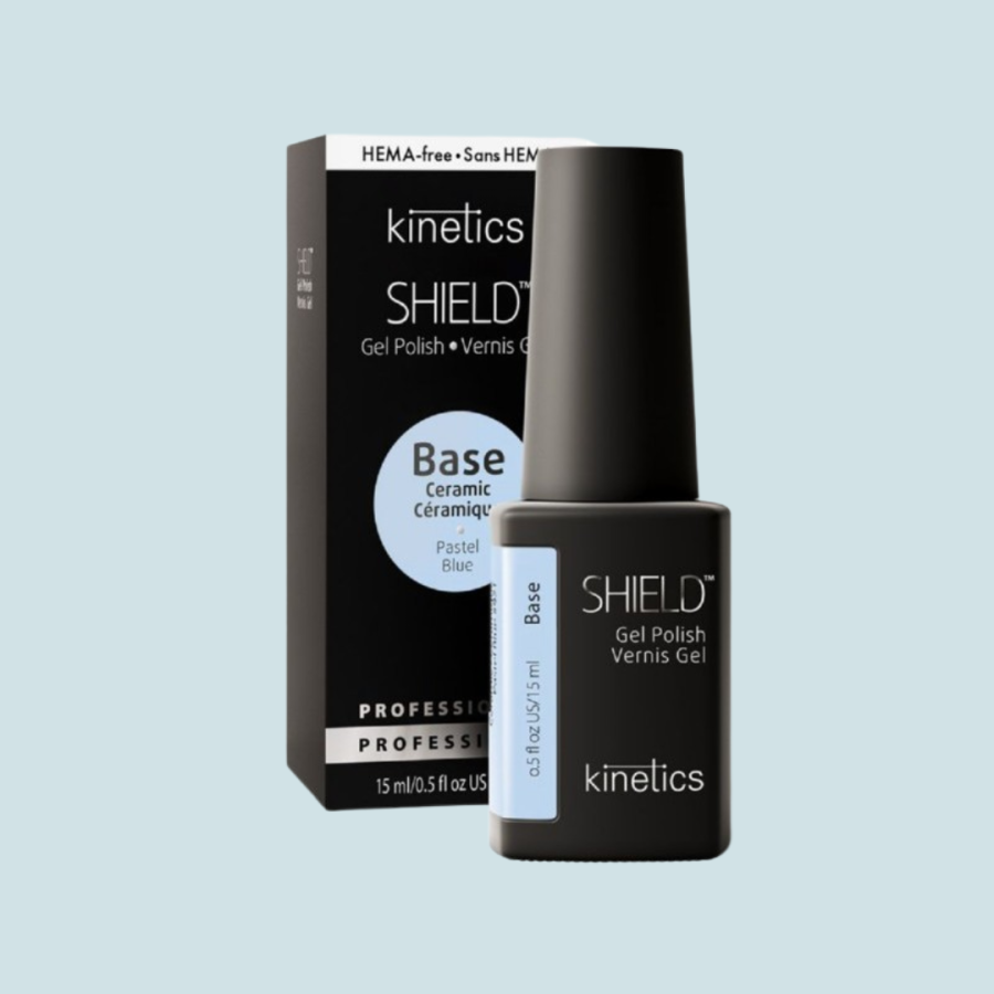 Gelio lako pagrindas su spalva Kinetics Shield Ceramic Base Pastel Blue 923 KGPCB923, 15 ml