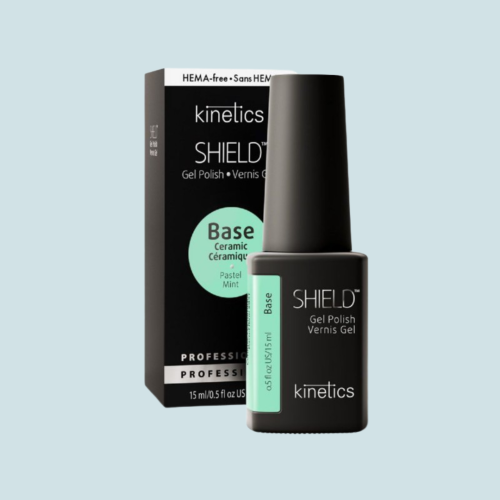 Gelio lako pagrindas su spalva Kinetics Shield Ceramic Base Pastel Mint 924 KGPCB924, 15 ml