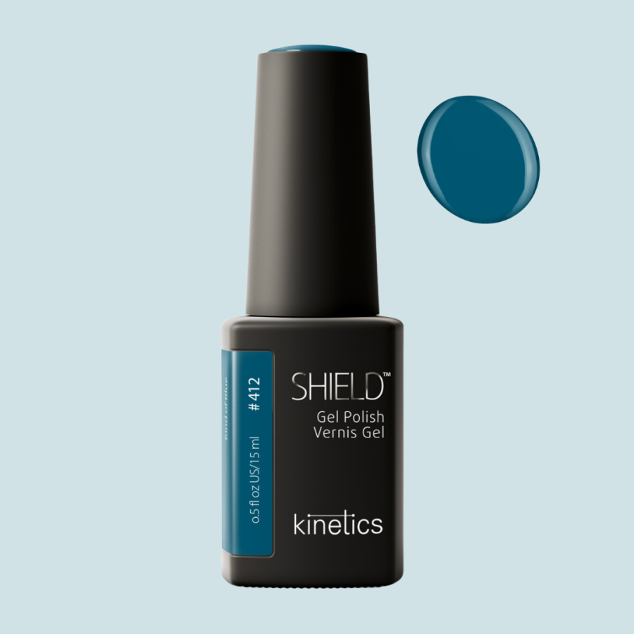 Ilgalaikis gelinis lakas Kinetics Fragile Shield Kind Of Blue 412 KGP412N, 15 ml