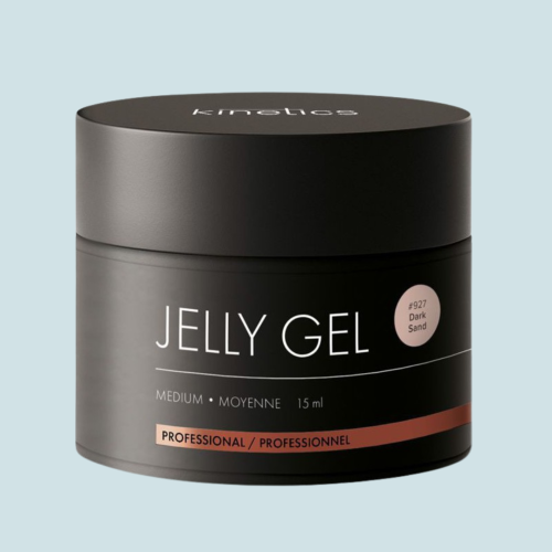 Tiksotropinis gelis nagų priauginimui Kinetics Medium Jelly Gel Dark Sand KMJGDB15, 15 g